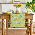 thumbnail image 6 of Sm:)e Daisy Floral Lemon Summer Table Runner 13 x 72 Inch,Healthy Fruit Watercolor Rustic Botanic Table Cover for Party Picnic Dining Room Kitchen, 6 of 6