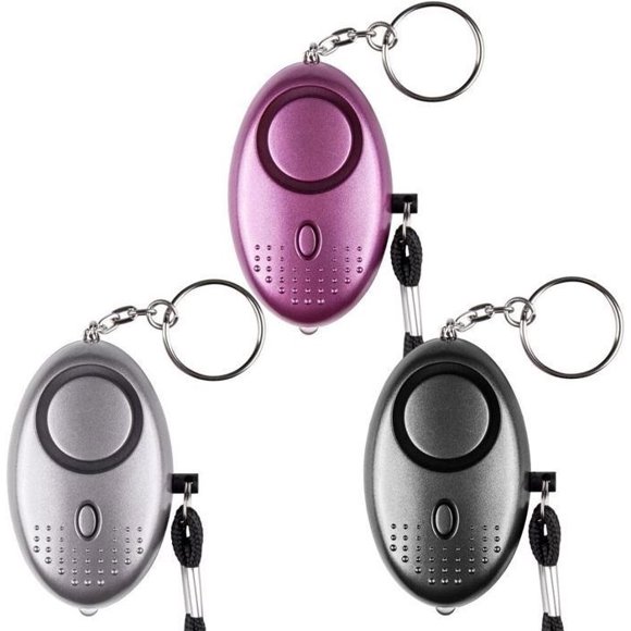3PCS Personal Alarm 130dB Loud Personal Safety Alarm with LED Flashlight Emergency Security Alarm