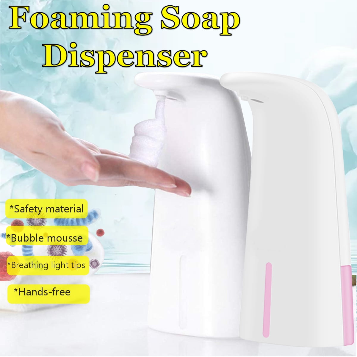 250ML Mini Touchless Electric Foam Soap Dispenser，Auto Infrared
