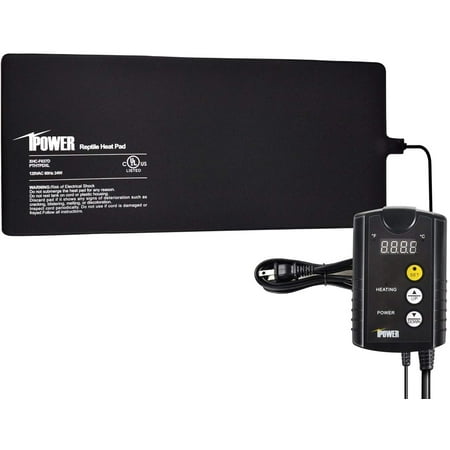 iPower 8"x18" Under Tank Heat pad and Digital Thermostat Combo Set for Reptiles