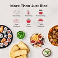 thumbnail image 5 of IRIS Micom Japanese Rice Cooker, 3-Cup Uncooked/6-Cup Cooked, Recipe Presets, Slow Cooker, Steamer, 5 of 9