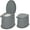 Gray, variant on 18'' Portable Toilet for Camping, Seizeen Outdoor Portable Potty for Camping Fishing Hiking, White Lightweight Plastic Toilet with Paper Holder, Handrail, Max Hold Up to 320LBS