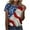 Multicolor-Tops, variant on Inverlee Womens Independence Day Shirts Plus Size American Flag Print Patriotic Tshirts Cute Short Sleeve Tees Trendy Round Neck Blouses Tops