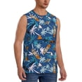 thumbnail image 2 of Kdxio Hawaiian Style for Men's Muscle T-shirt,Sleeveless for Workout Running Athletic Gym Lounge Casual, 2 of 7