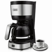Gevi 4-Cup Drip Coffee Maker | Stainless Steel, Glass Carafe, Cone Filter & Hot Plate