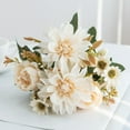 thumbnail image 4 of Faux Flowers Bundle Artificial Dahlia Rose Bunch Realistic Artificial Flowers for Flower Arrangement Home Wedding Decoration, 4 of 8