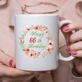 thumbnail image 7 of 66th Birthday Gifts for Women - Happy 66th Birthday with A Garland Birthday Mug - 66 Year Old Present Ideas for Grandma, Mom, Sister, Wife, Friend, Cousin, Aunt - 11 oz Coffee Mug (66th Birthday Gift), 7 of 7