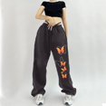 thumbnail image 5 of Sakmal Womens Sweatpants Baggy Cargo Pants 30" Inseam Graphic Elastic Waist Sweatpants for Women L, 5 of 5