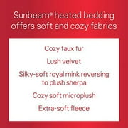 Sunbeam TST8VA-R230-41A66 Sherpa RoyalMink Electric Heated Throw Blanket - Honey