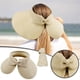 thumbnail image 2 of Sombrero De Paja Para Mujer Con Ala Ancha Enrollable, Protección Upf 50+, Visera Para El Sol, Verano, Ala Ancha Enrollable, Plegable, Playa, Paja Trenzada, Visera, Sombrero Para El Sol, 2 of 4