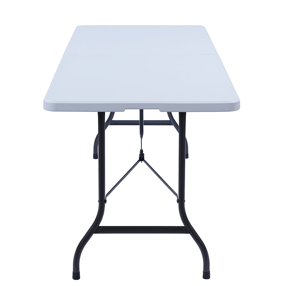Kadyn Folding Table, Portable Folding Table for Ourdoor, Steel Camping Table for Indoor, White Kadyn Folding Table, Portable Folding Table for Ourdoor, Steel Camping Table for Indoor, White
