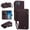 Dark Purple, variant on PU Leather Wallet Case for Motorola Moto G 5G 2025/2026 / Moto G Play 2026 6.7",9-Card Holder, Zipper Bills Slot, Magnetic Shoulder Strap & Wristlet Cover,Black
