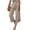 AA-Khaki, variant on QATAINLAV Women's Summer Linen Pants Solid Color Loose Wide Leg Trousers with Pockets Side Buttons Drawstring Beach Pants Pink S