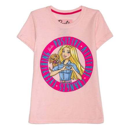 Attitude Graphic Tee - Positive Attitude Glitter Graphic Tee (Little Girls & Big Girls)