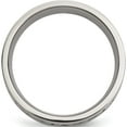 thumbnail image 2 of Titanium/Silver Two-Tone Titanium Polished With Sterling Silver Inlay Celtic Knot 8mm Flat Band (Size 9) Made In China tb79-9, 2 of 5