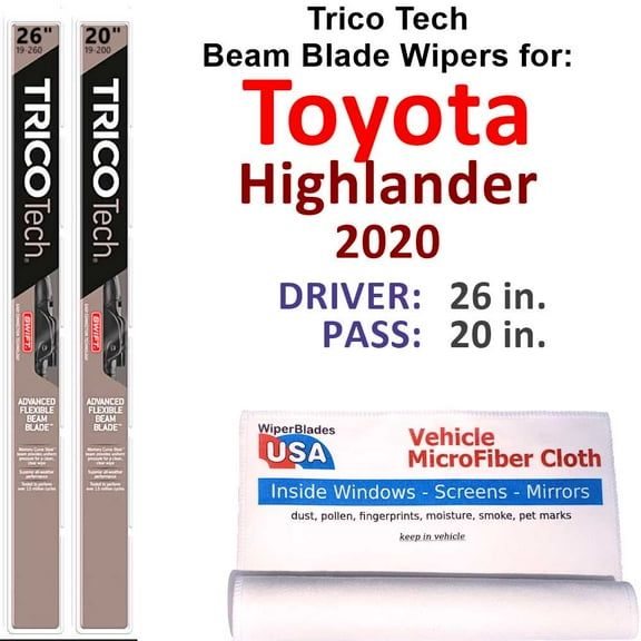 2020 Toyota Highlander Beam Blade Wipers (Set of 2)