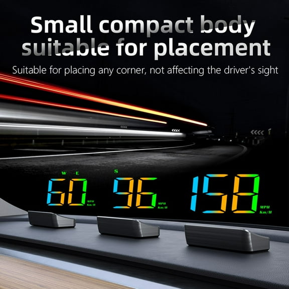 Color Hud Gps Dual Data Car Head-Up Displaywindshield Display Screen Meter Speed Fangkenuo