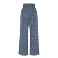 thumbnail image 2 of Lenpel Wide Leg Pants for Women Loose Ruffle High Waisted Pull on Printed Palazzo Pants Lightweight Casual Trousers, 2 of 5