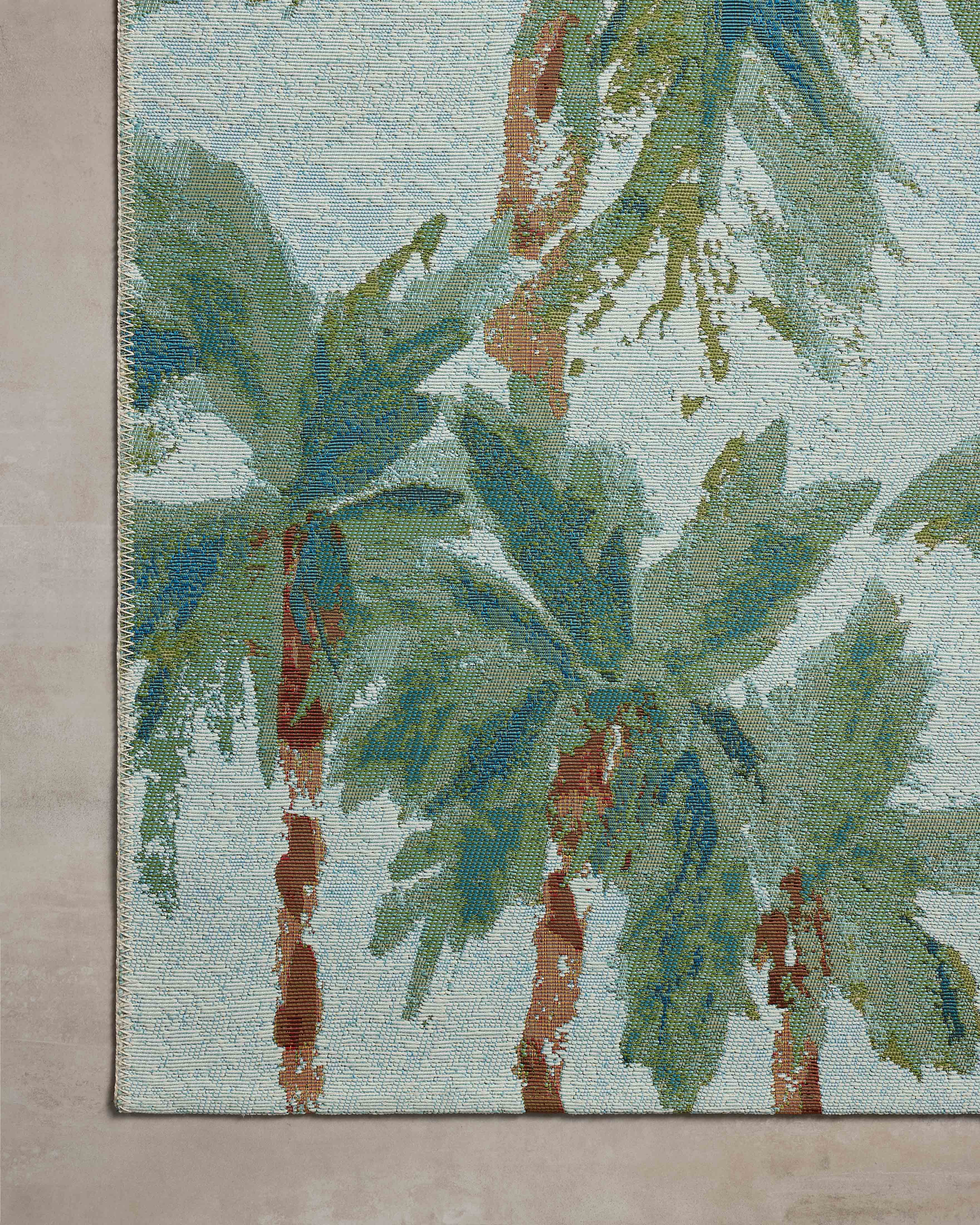 Loloi Botanical Clay / Green 5'-3" x 7'-8" Area Rug