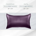 thumbnail image 6 of Elegant Comfort 4-PACK Cooling Viscose Satin Pillowcase Set with Hidden Zipper closure, Silky Smooth for Best Hair and Skin Care Standard/Queen, Purple, 6 of 8
