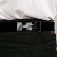 thumbnail image 4 of GM General Motors Belt, Seatbelt Buckle Belt, H3 Black Silver Logo Repeat, 30 to 44 Inches, 4 of 9