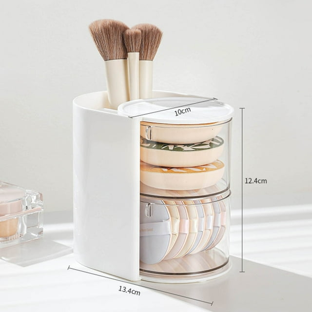 Double Layer Rotating Desktop Organizer Decorative Display Holder For Cosmetics Hair Accessories Jewelry Storage