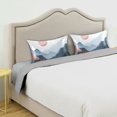 thumbnail image 3 of Yayeee Pillowcase King Size Set of 2 Satin Wrinkle Resistant Pillow Case, Art Mountain and Sun Pattern, 3 of 7