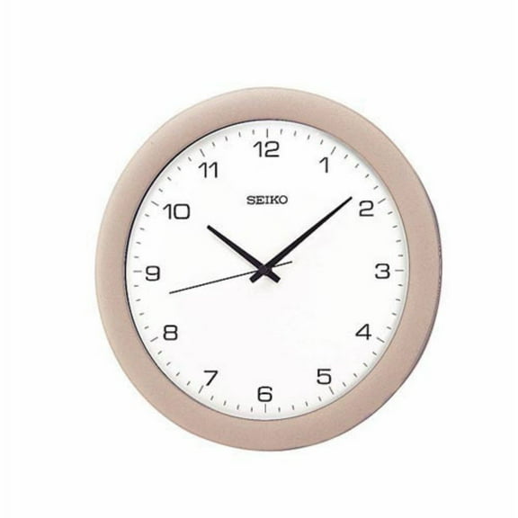 Seiko 12" Sterling Wall Clock w/ Quite Sweep Hands, Quartz, Analog, QXA137SLH