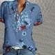 thumbnail image 2 of Blusa de manga corta con bolsillo y estampado para mujer, 2 of 5
