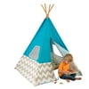 KidKraft Deluxe Bamboo and Canvas Play Teepee Furniture, Turquoise