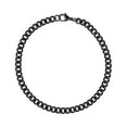 thumbnail image 1 of Black Cuban Links / Curb Bracelet & Anklet (5mm) Stainless Steel, Waterproof, 1 of 2