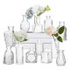 thumbnail image 3 of Juego De 12 Floreros Jarrones De Vidrio Cristal Transparente, 3 of 5