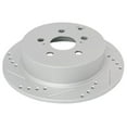thumbnail image 5 of Geelife Drilled & Slotted Rear Coated Brake Rotor for Toyota, 5 of 9