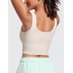 thumbnail image 2 of Top Corto CRZ YOGA con Relleno, Tejido Acanalado, Cuello Redondo, Blanco, Talla M, 2 of 5