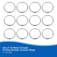 thumbnail image 5 of Kenney Rust-Resistant Metal Circular O-Ring Shower Curtain Rings, Set of 12, Chrome, 5 of 6