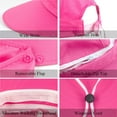 thumbnail image 6 of Men Women Fishing Hats Outdoor UV Protection Sun Protection Wide Brim Hat with Face Mask and Neck Flap/Rose Red, 6 of 8