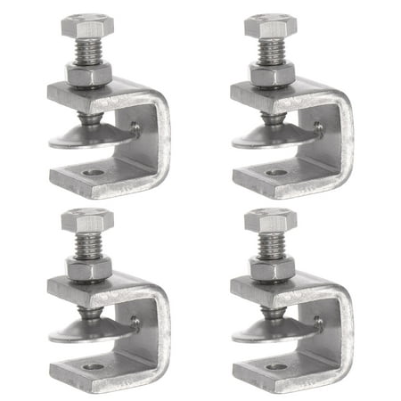 

Uxcell Stainless Steel C-Clamp with 0.79 Inch Wide Jaw Opening for Woodworking Welding Building Household Mount 4 Pack