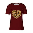 thumbnail image 4 of Yuwull Summer Tops Going Out Tops For Women Fashionable Women'S Casual Pullover Printed Short Sleeved Round Neck Women Tops On ClearanceL, 4 of 4