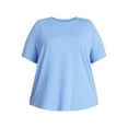thumbnail image 5 of Terra & Sky Women's Plus Size Crewneck Tee with Short Sleeves, Sizes 0X-5X, 5 of 5