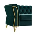 thumbnail image 5 of Chesterfield Button Tufted Sofa, Velvet Upholstered Couch with Removable Cushions and Metal Legs for Living Room Office Apartment, 5 of 12