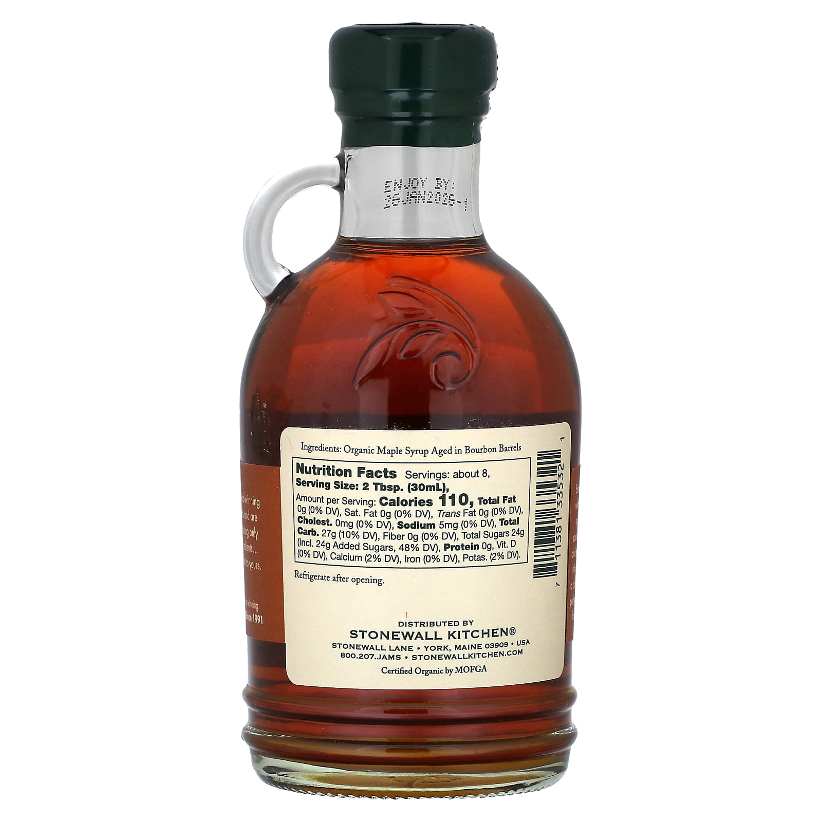 Stonewall Kitchen Organic Bourbon Barrel-Aged Maple Syrup, 8.5 Ounces