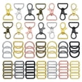 thumbnail image 2 of 56 piezas Ganchos y anillos en D Mosquetones giratorios Ganchos de mosquetón Mosquetones de cordón para bolsos Bolsas de cordón de llavero (2, 2 of 9
