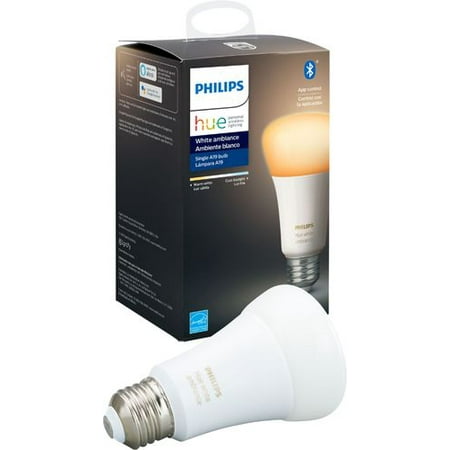 Philips - Hue White Ambiance A19 Bluetooth Smart LED Bulb - Adjustable White