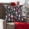 thumbnail image 5 of Greendale Home Fashions Festive Gnomes Christmas Square Throw Pillow - 18" - Black, 5 of 7