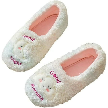 

CoCopeaunt Women Elegant Cozy Furry Warm Home Slippers Lovely Print Tie-dye Chic Soft Fluffy Fur Indoor House Shoes