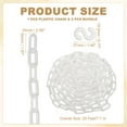 thumbnail image 2 of Uxcell 25 Feet Plastic Chain Link Safety Barrier Chain 1x2" Buckle White, 2 of 6