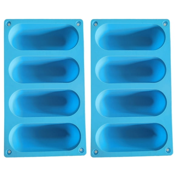 BRIGHTFUFU 2 uds molde para panecillos para perros calientes, molde de silicona para panecillos para perros calientes, molde para salchichas, moldes para hacer Pan