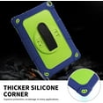 thumbnail image 4 of FIEWESEY For Walmart Onn 10.1 Tablet Case 2022 For Walmart Onn 10.1 Gen 3 Model 100071485 Tab Case Shockproof Kids Friendly Armor Case Kickstand Shoulder Hand Strap Protective Shell - Navy+Green, 4 of 7