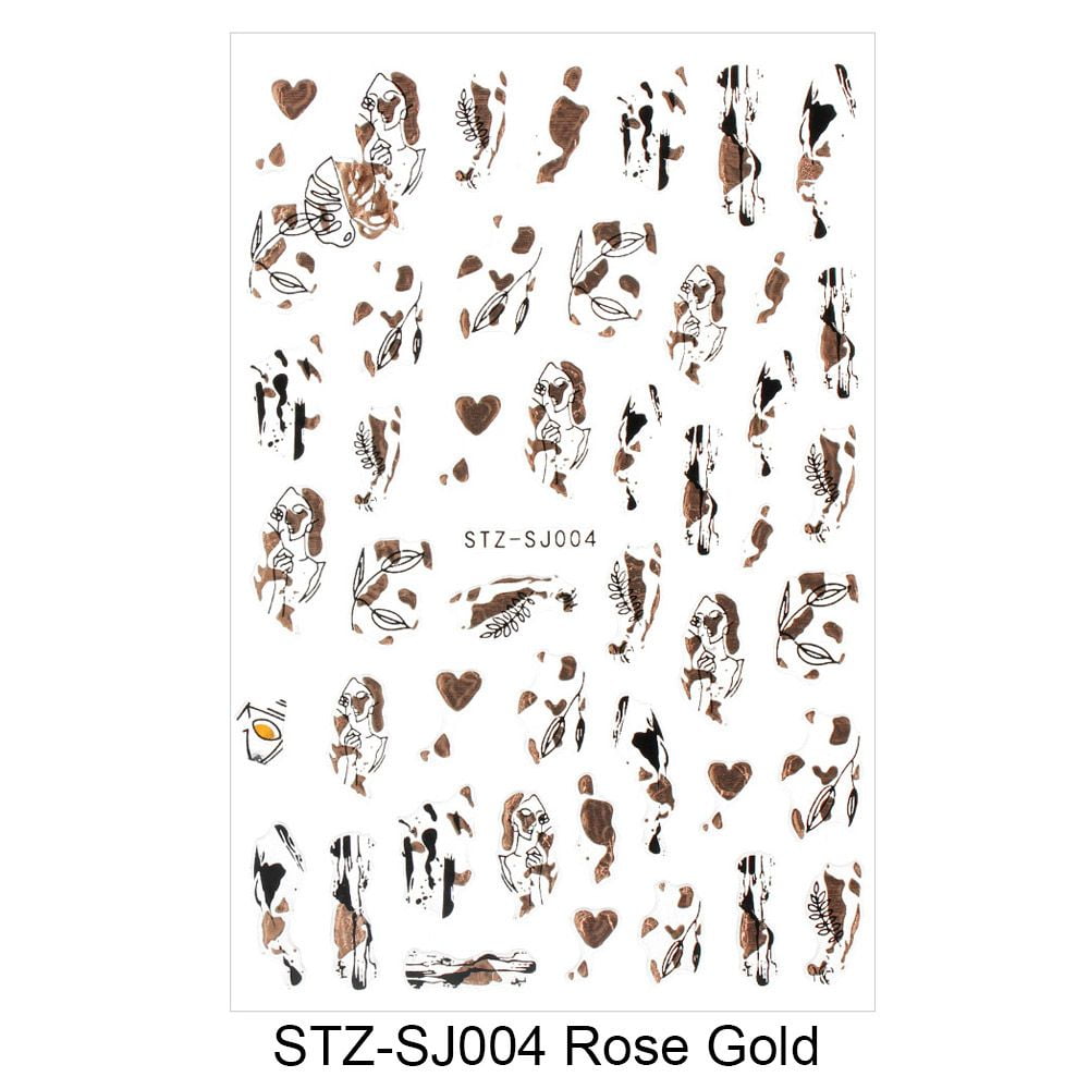 Designer Reflection - Rose Gold - Nail Art Sticker — Glitz