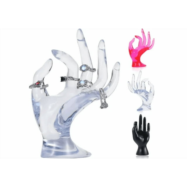 Mano Exhibidor De Anillos Soporte Para Joyería Joyas Maniqui Xtellar transparente